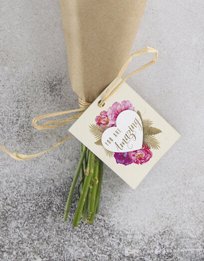 Perfect Pink Roses With A Tag
